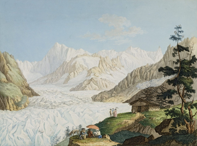 Carl Ludwig Hackert, Vue de la Mer de Glace (1781)
